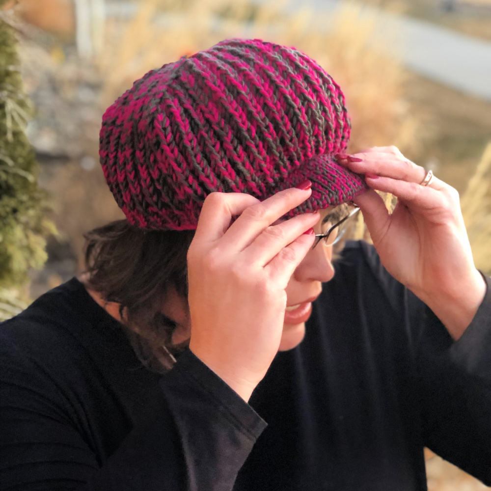 Brioche Newsboy Hat by Marly Bird. It's useful to add a lifeline to your knitting.