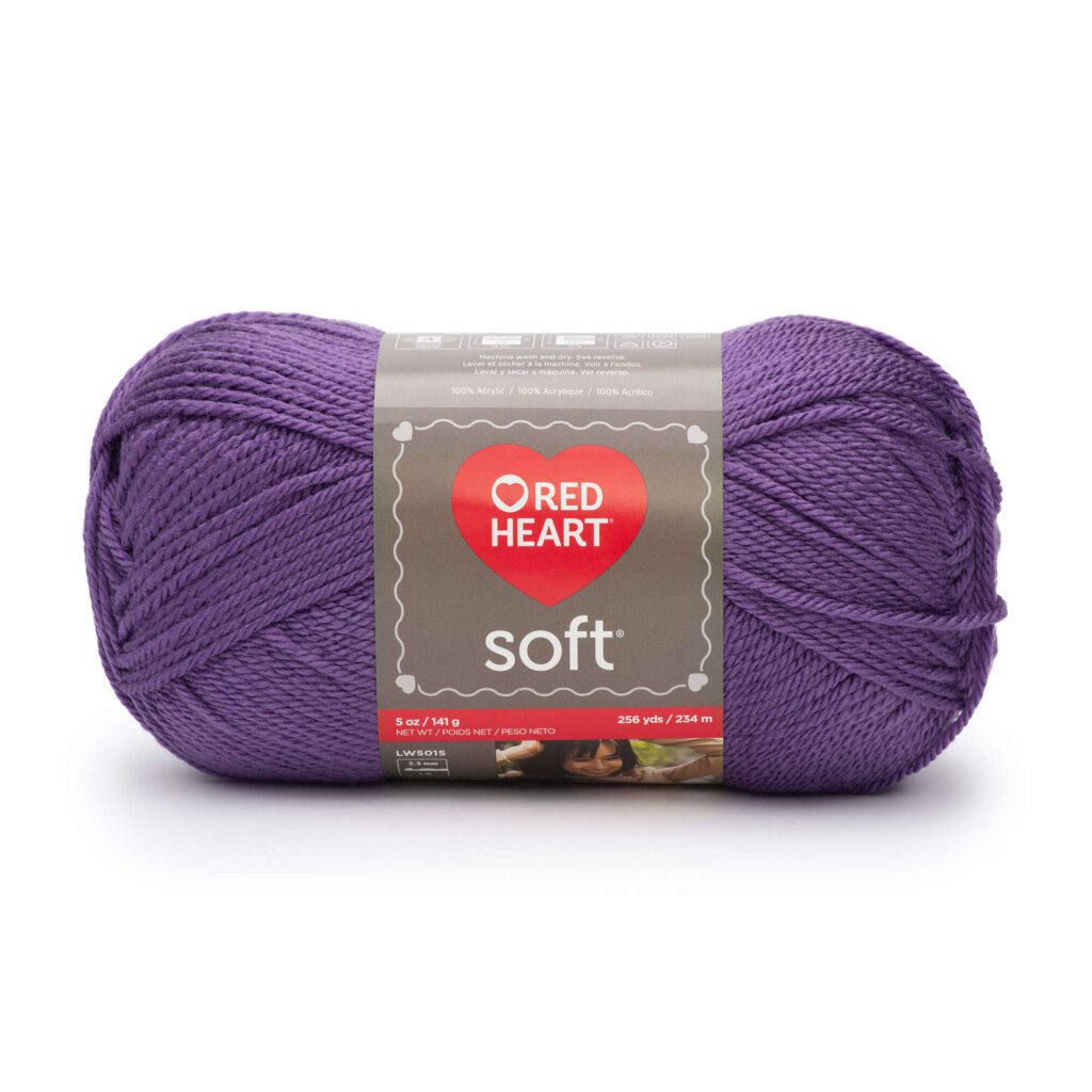 Red Heart Soft Yarn in Purple color - Marly Bird