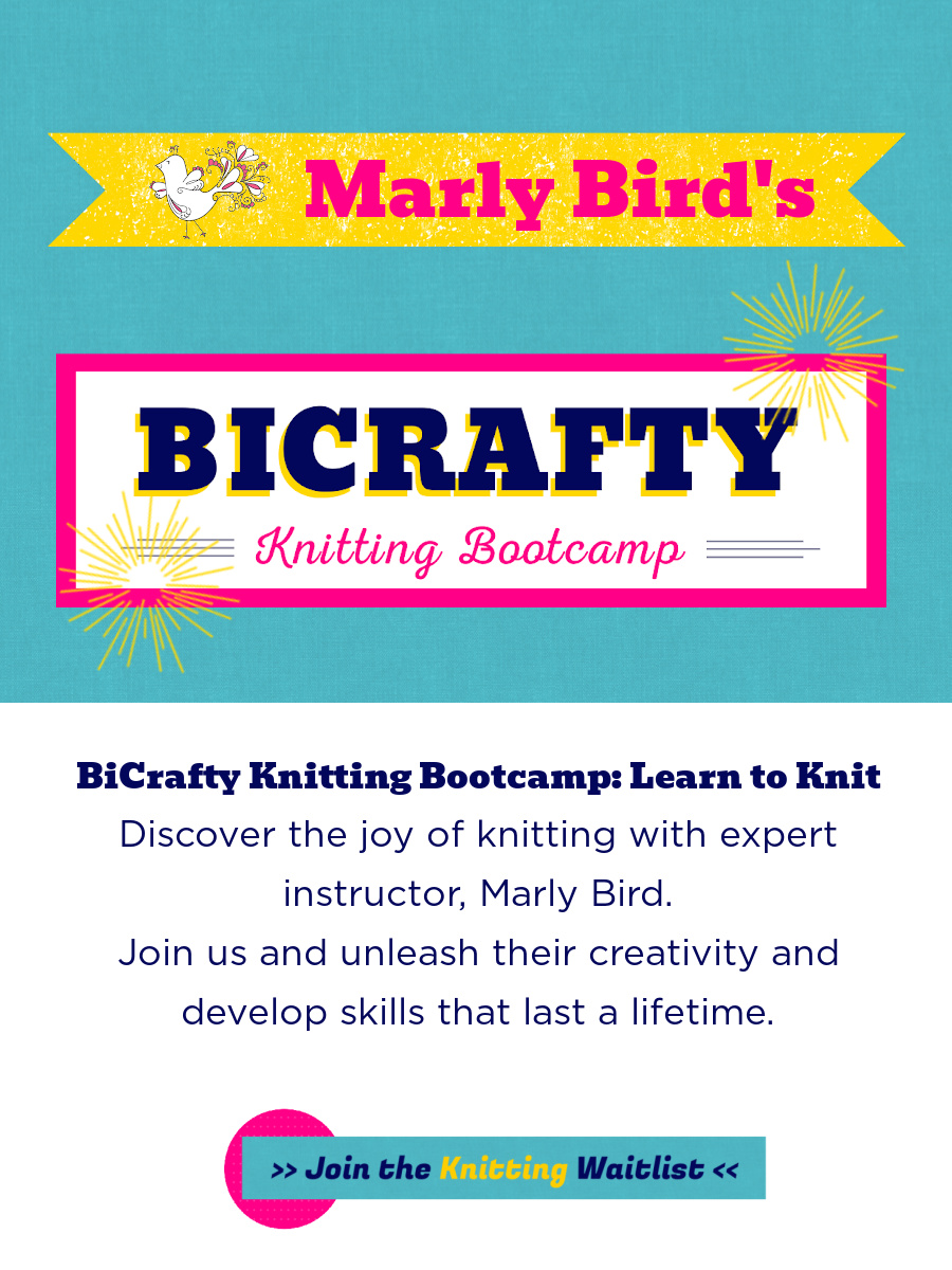 Bicrafty Knitting Bootcamp with Marly Bird