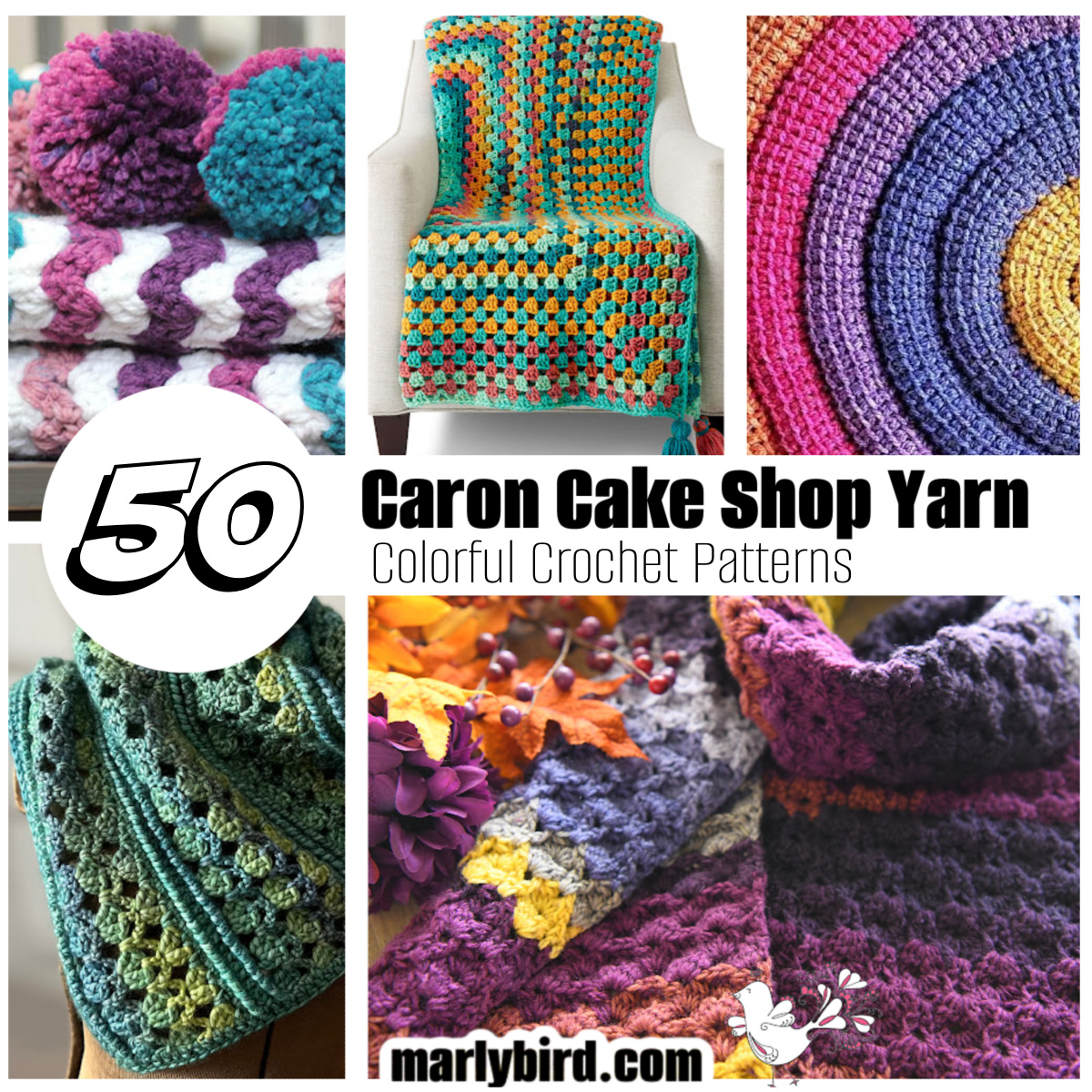 Caron Cakes Cluster V-Stitch Blanket