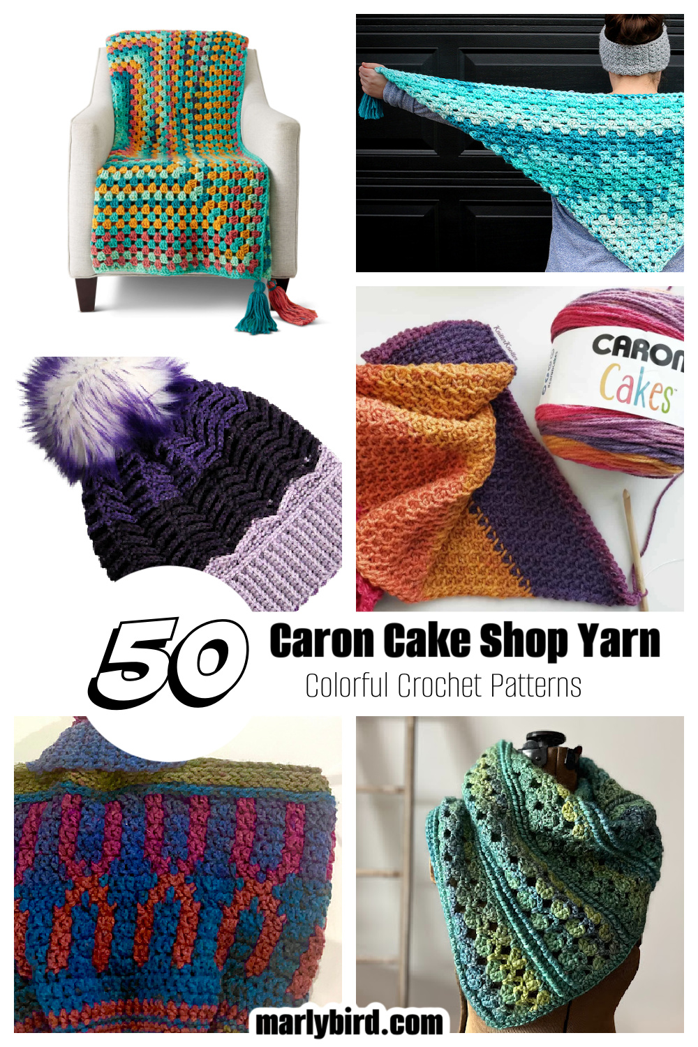 Caron Chunky Cakes Crochet Cluster V-Stitch Blanket - Repeat Crafter Me