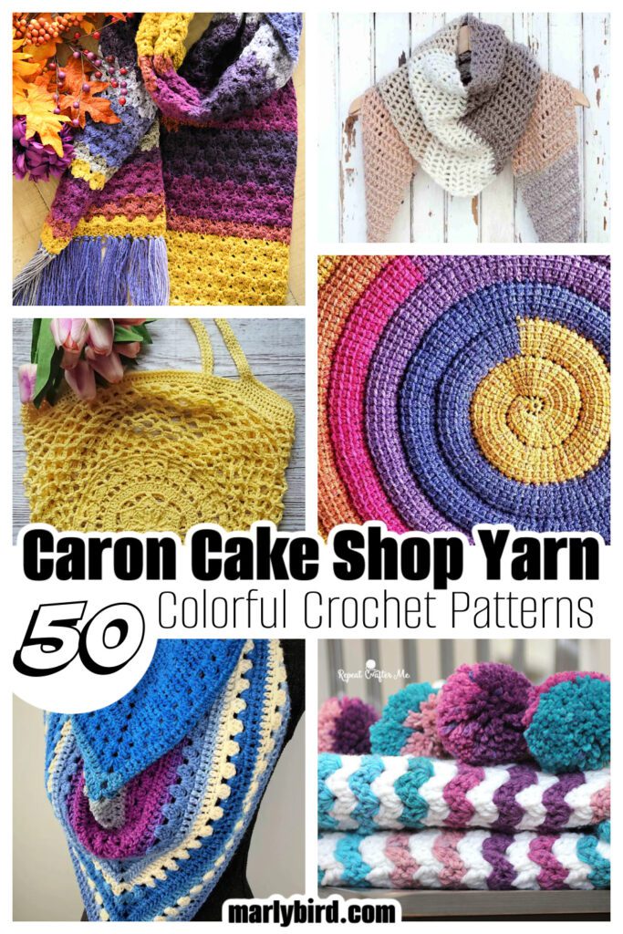 At Marly Bird we've curated a whole collection of crochet patterns using Caron Cake Shop Yarns to help you create the perfect project - from easy crochet shawls to intricate crochet scarves, from simple triangle shawls to luxurious prayer shawls! Many of these patterns are made with basic stitches, so even beginners can feel creative when making crocheted scarves, crochet hats, and rectangle shawls. Visit the blog to get these modern, paid for and free crochet patterns - Marly Bird