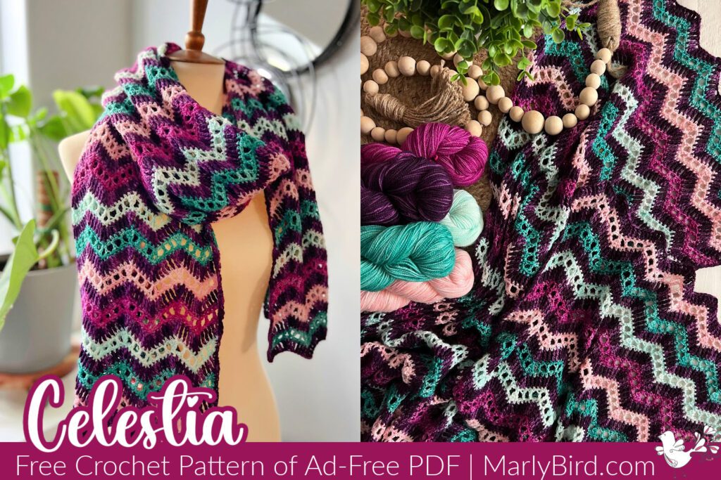 Get wrapped up in this fun and vibrant project! Our free, easy-to-follow crochet shawl pattern is perfect for beginners and experienced crocheters alike. Create your own summer layering wrap with the help of Marly Bird - ad-free pdf also available for purchase and includes stitch diagrams