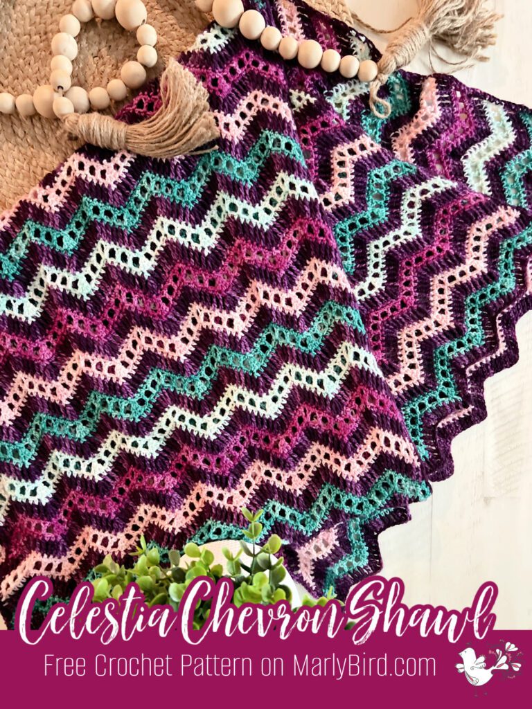 Free, easy-to-follow crochet shawl pattern is perfect for beginners and experienced crocheters alike. Create your own summer layering wrap with the help of Marly Bird - ad-free pdf also available for purchase and includes stitch diagrams. Crochet with fingering weight yarn.