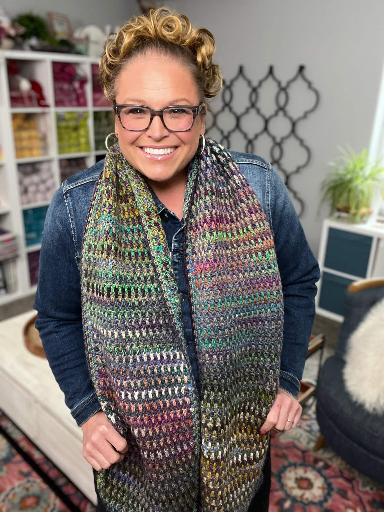 Giovanni Crochet Tweed Scarf – Free Crochet Scarf Pattern Using Color ...