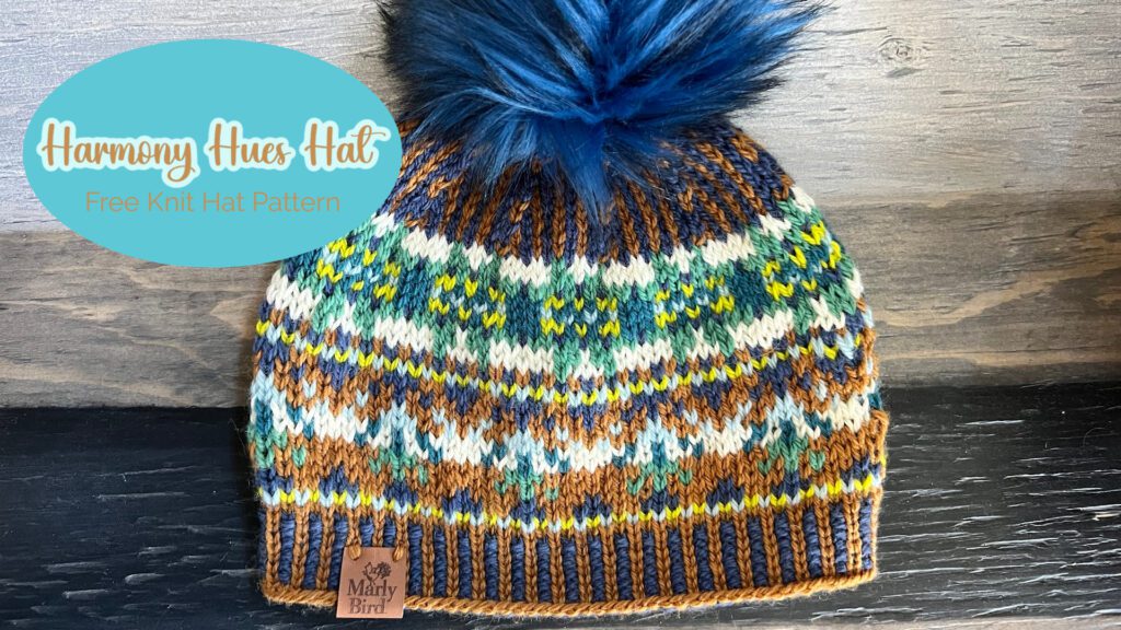 Harmony Hues Knit Hat-Free Knitting Hat pattern on Marly Bird Website