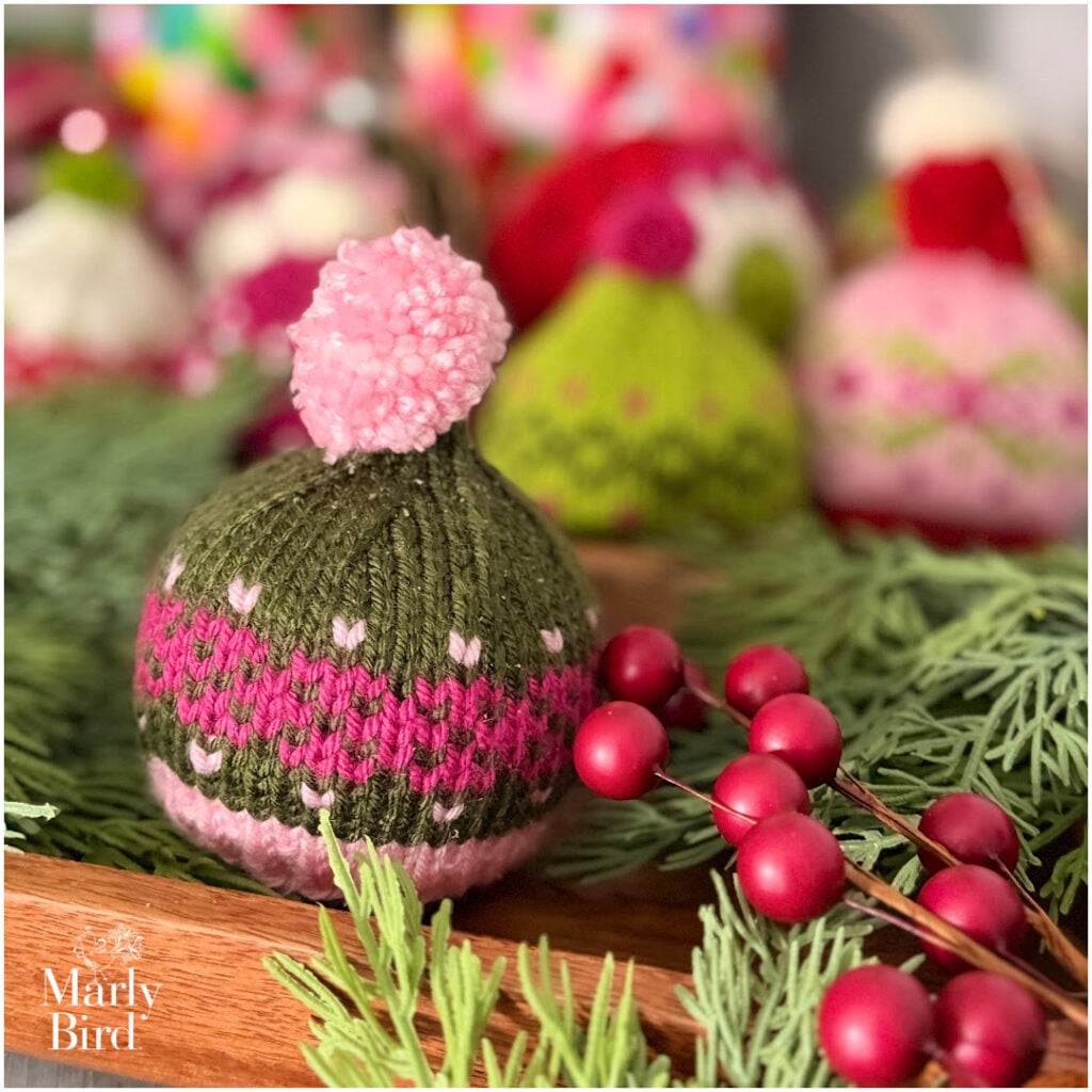 Completed In My Ornament Era Fair Isle Knit Hat Ornament