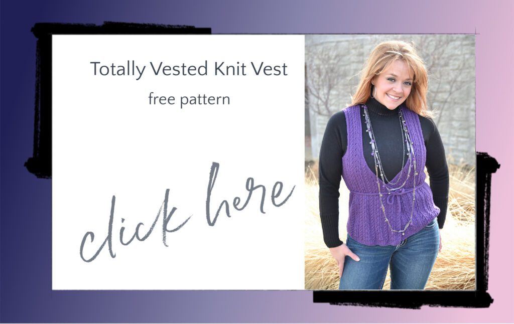 Totally Vested Knit Vest pattern - Marly Bird