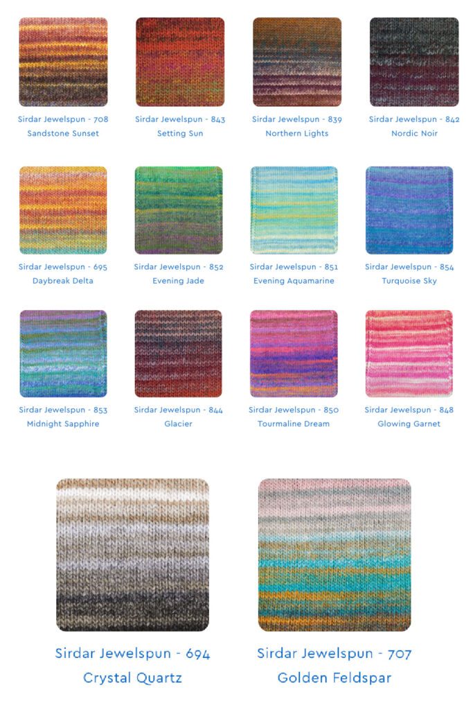 Jewelspun Yarn colorways available at Jimmy Beans Wool