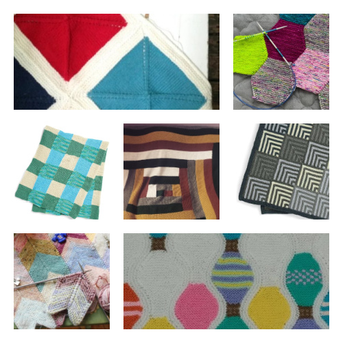 Knit blankets in strips, squares, and hexagons. No sewing required - Marly Bird