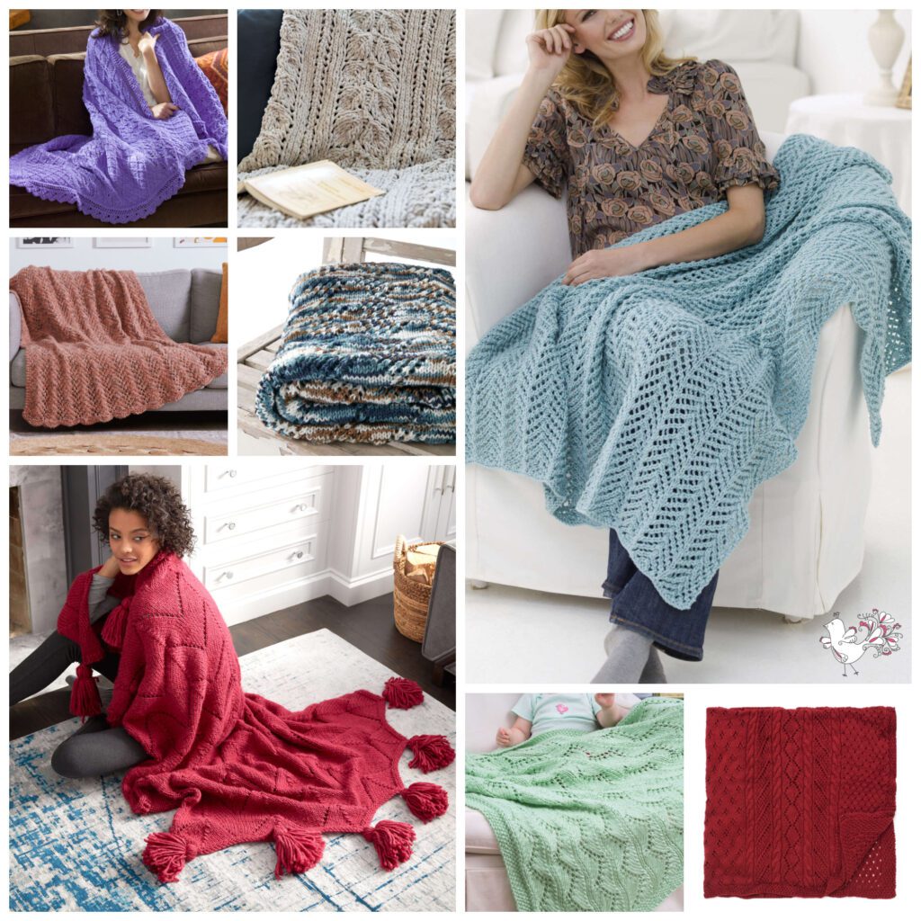 Knit Lace Pattern for Blankets and Throws - Marly Bird