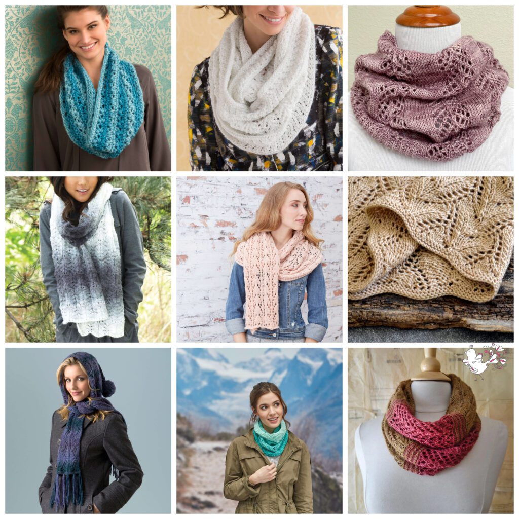 Knit Lace patterns for Cowls and Scarves - Marly Bird