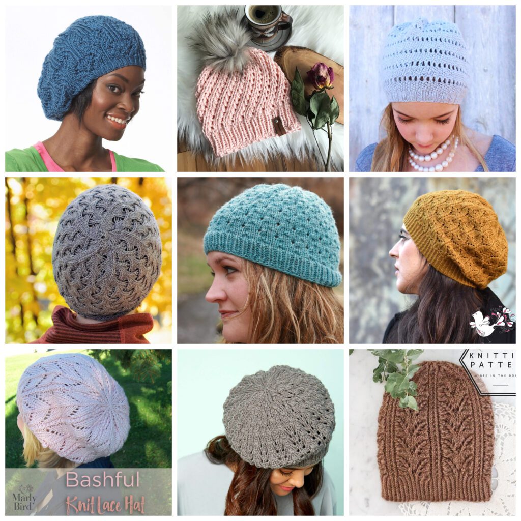 Knit Lace Patterns for Hats -Marly Bird