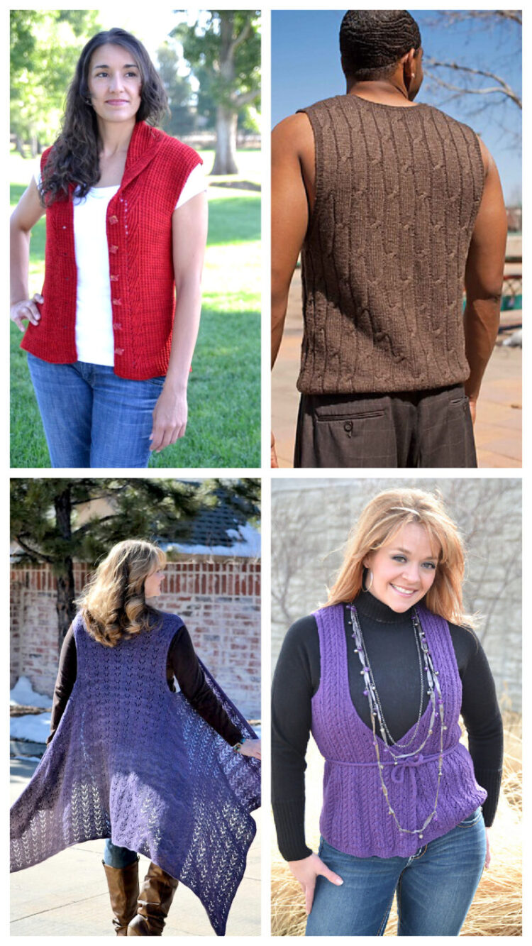 10+ Knit Vest Patterns perfect for spring and summer. Mens and womens patterns by Marly Bird
