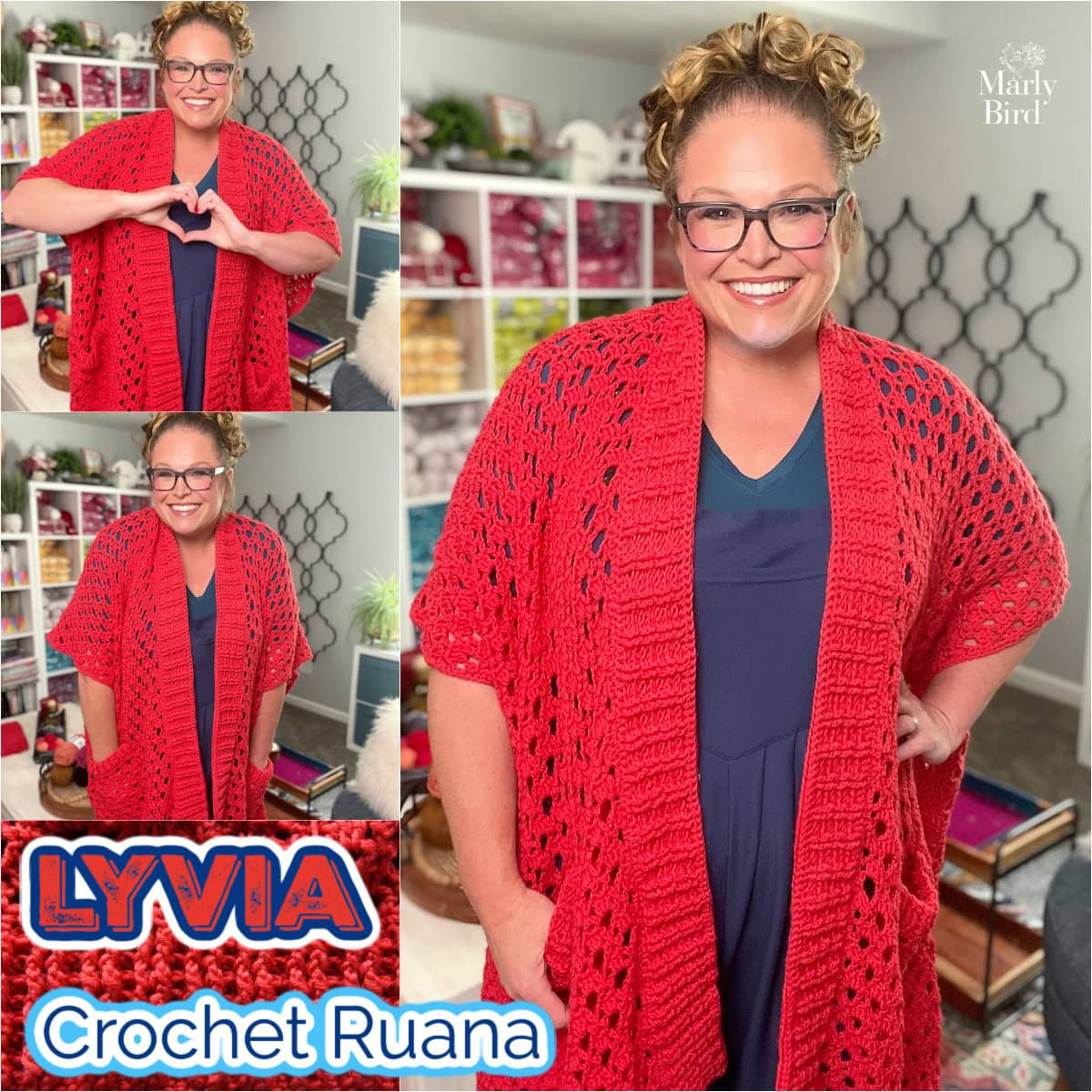 Free Crochet Ruana Pattern – Lyvia Oversized Cardigan with Pockets
