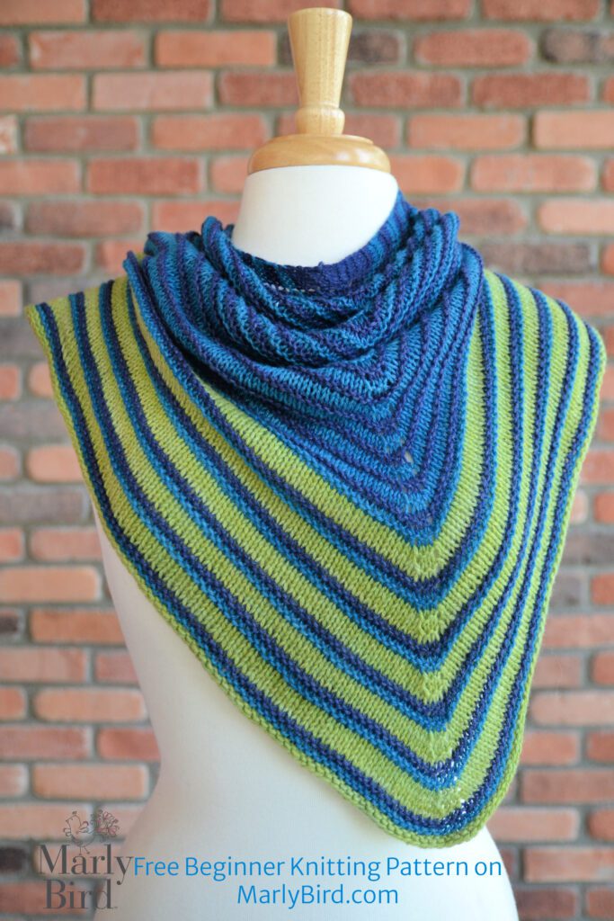 Make It Mine - easy knit triangle shawl - Marly Bird
