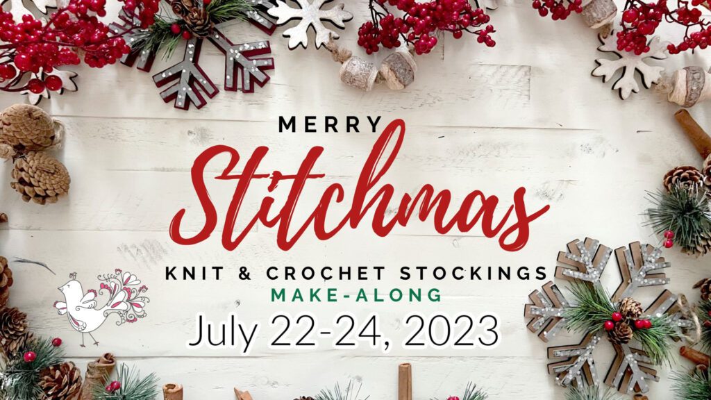 Merry Stitchmas Stocking Make-Along banner - 2023 - Marly Bird