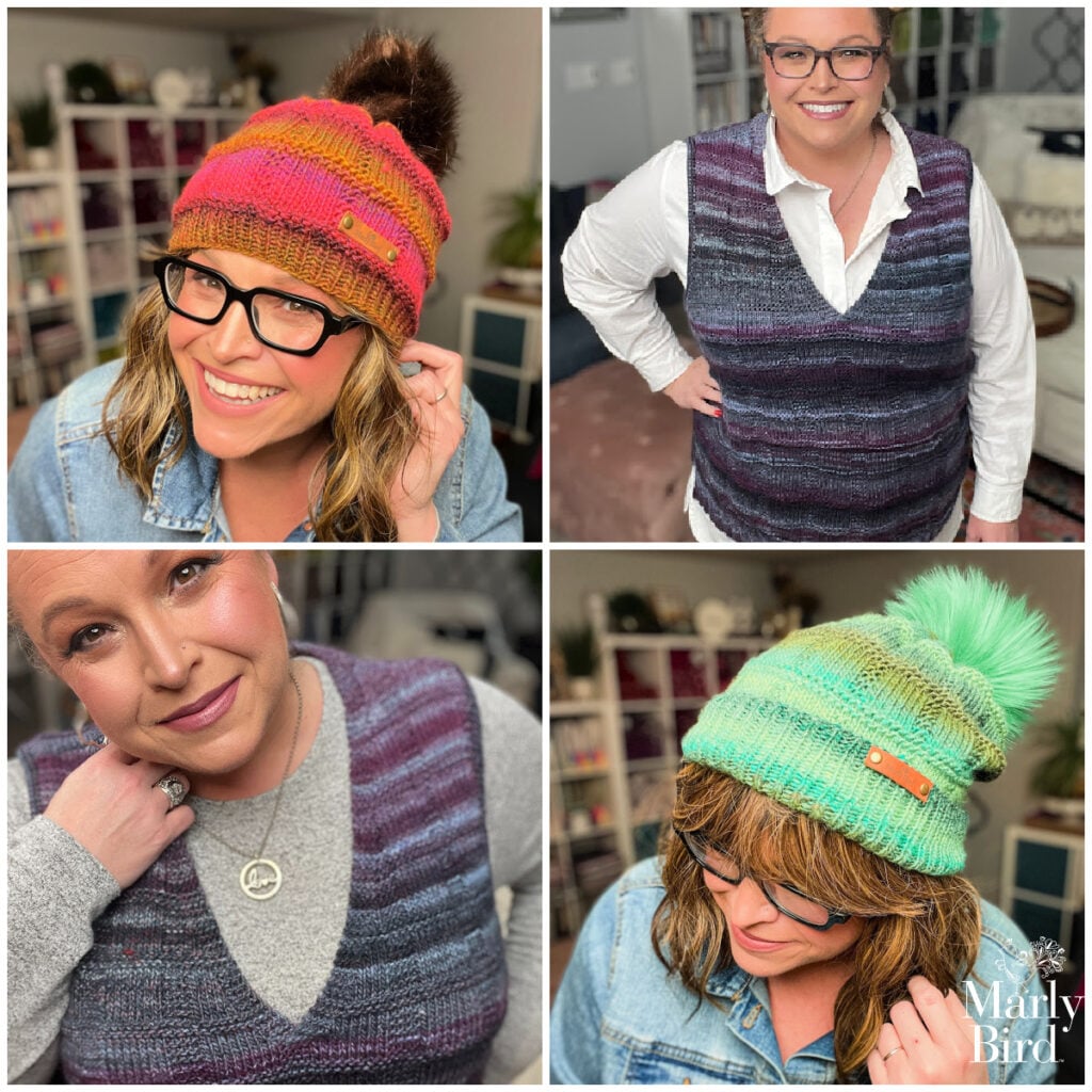 Lorelai Knit Vest and Rory Knit Hat by Marly Bird — Turkey Trot 2024 matching set