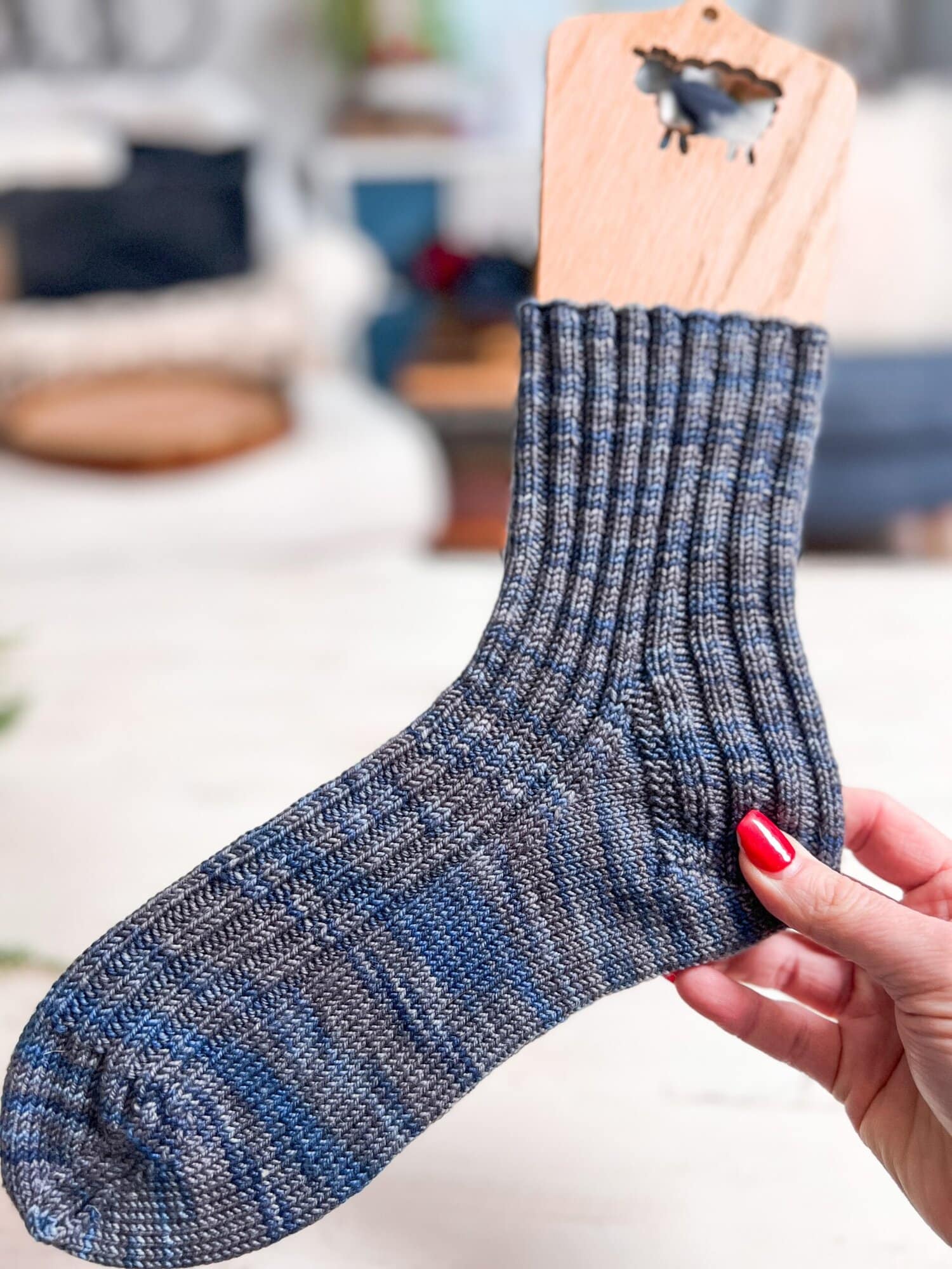 Free Ribbed Knit Socks Pattern | Skyline Ribbed Knit Socks by Marly Bird