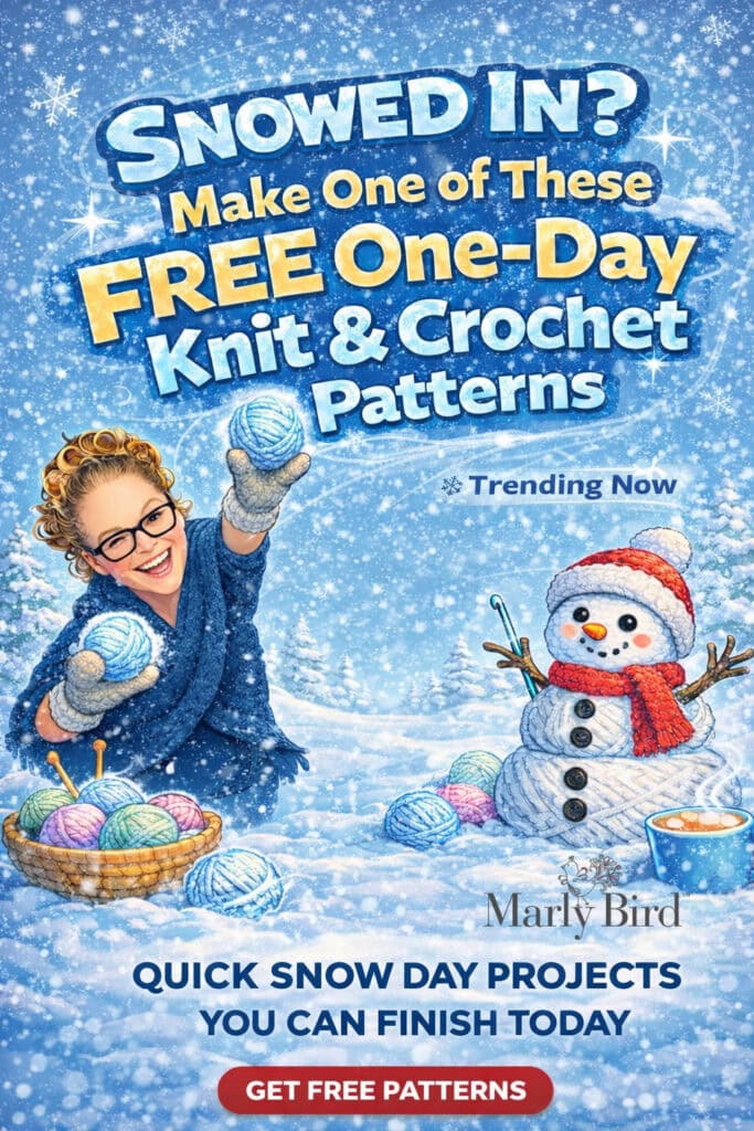 Snow day knit and crochet ideas for fast projects