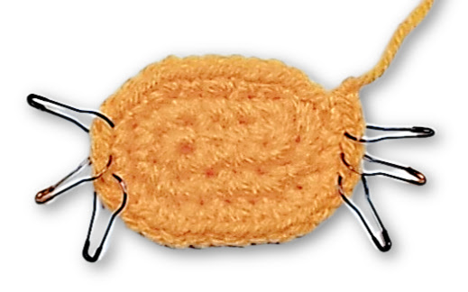 Crochet unicorn - base of hoof