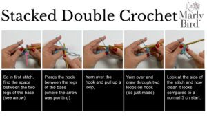 stacked double crochet stitch - Marly Bird
