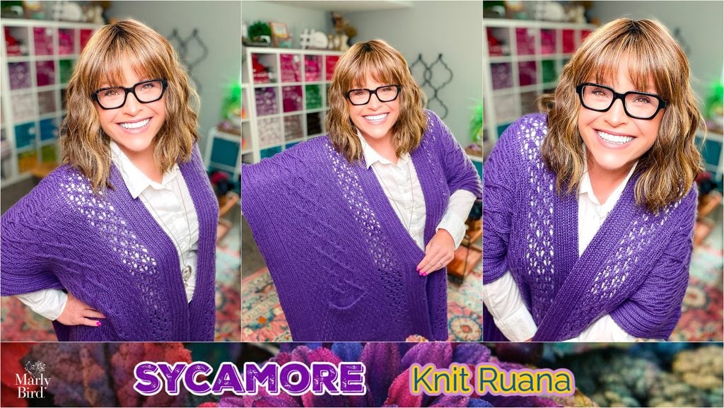 Sycamore Knit Ruana by Marly Bird — free intermediate lace and cable knit pattern