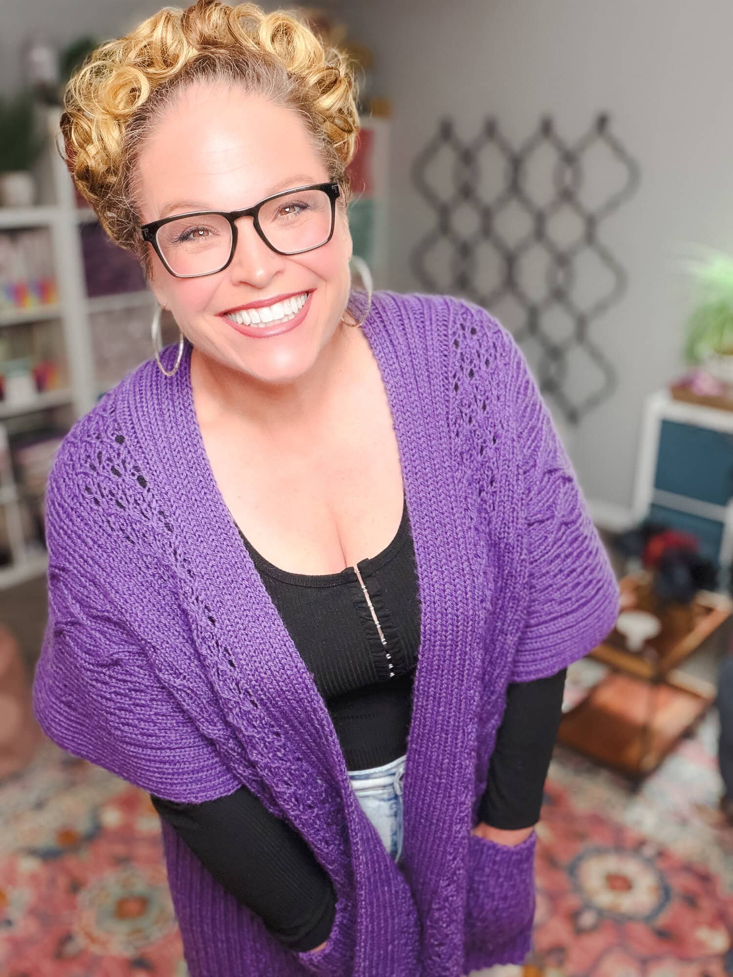 Marly Bird wearing the Sycamore Knit Ruana