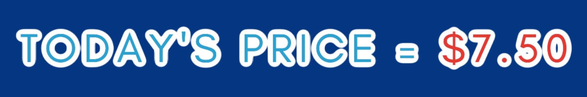 Text graphic on a blue background reads: "TODAY'S PRICE = $7.50" with "$7.50" in red and the rest in white with a light blue outline, promoting the This or That Make-Along 2025 event. -Marly Bird