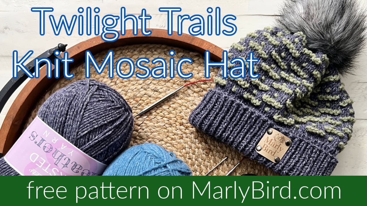 Knit Mosaic Hat Pattern - Twilight Trails Free Pattern