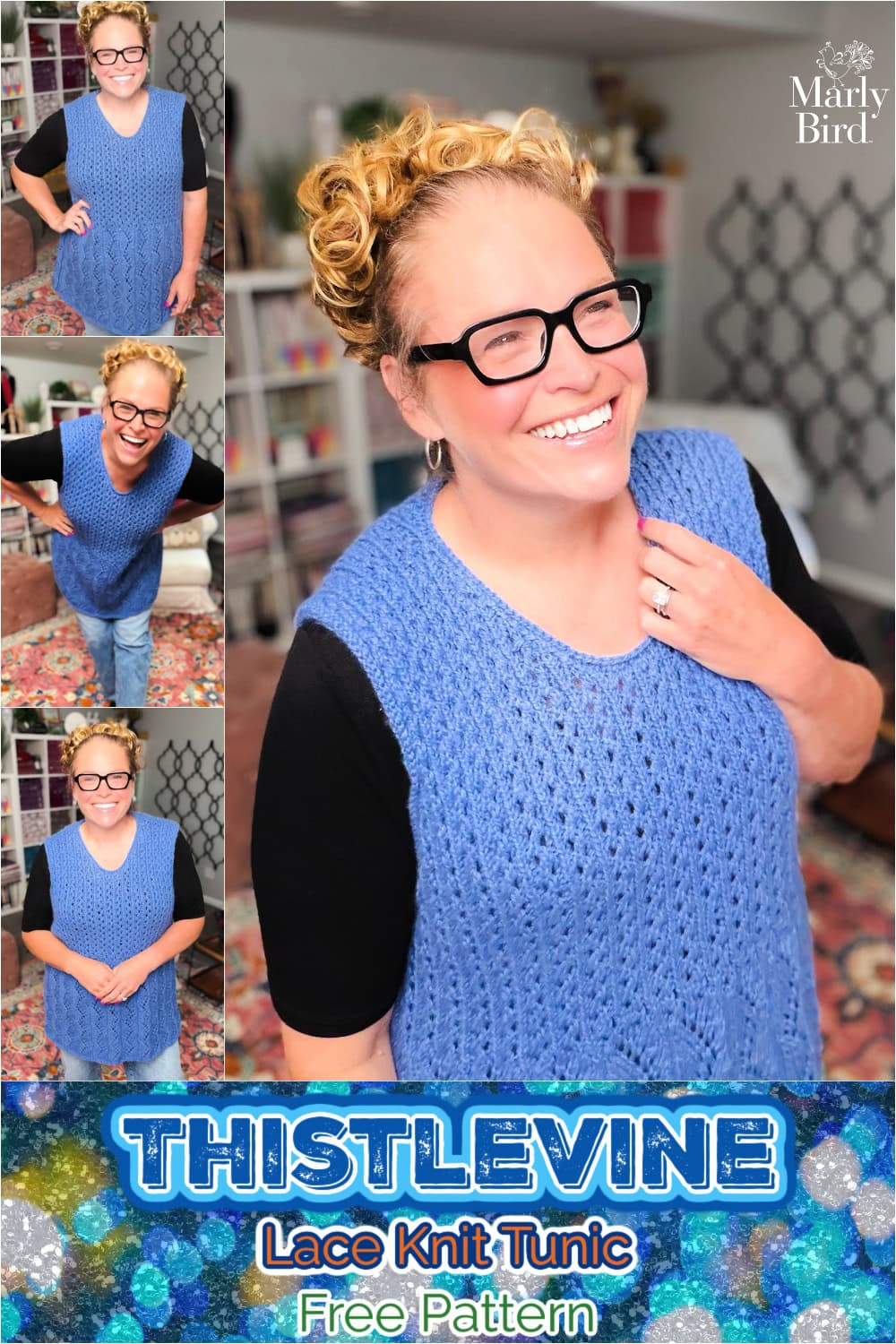 Free Knit Tunic Pattern — Thistlevine Vest by Marly Bird